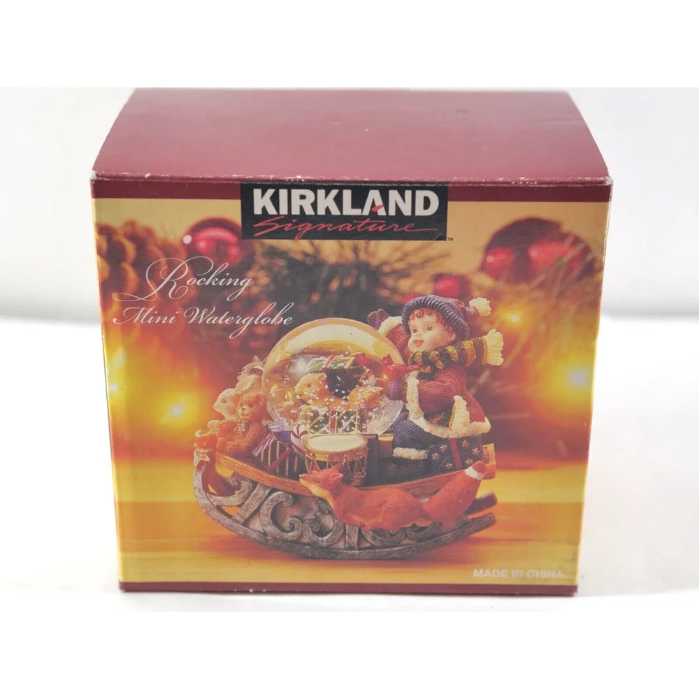 Kirkland Signature Rocking Mini Water Snow Globe Christmas Child with Animals